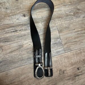 Roberto Mantellasi Belt Women's Black Silver Hook
